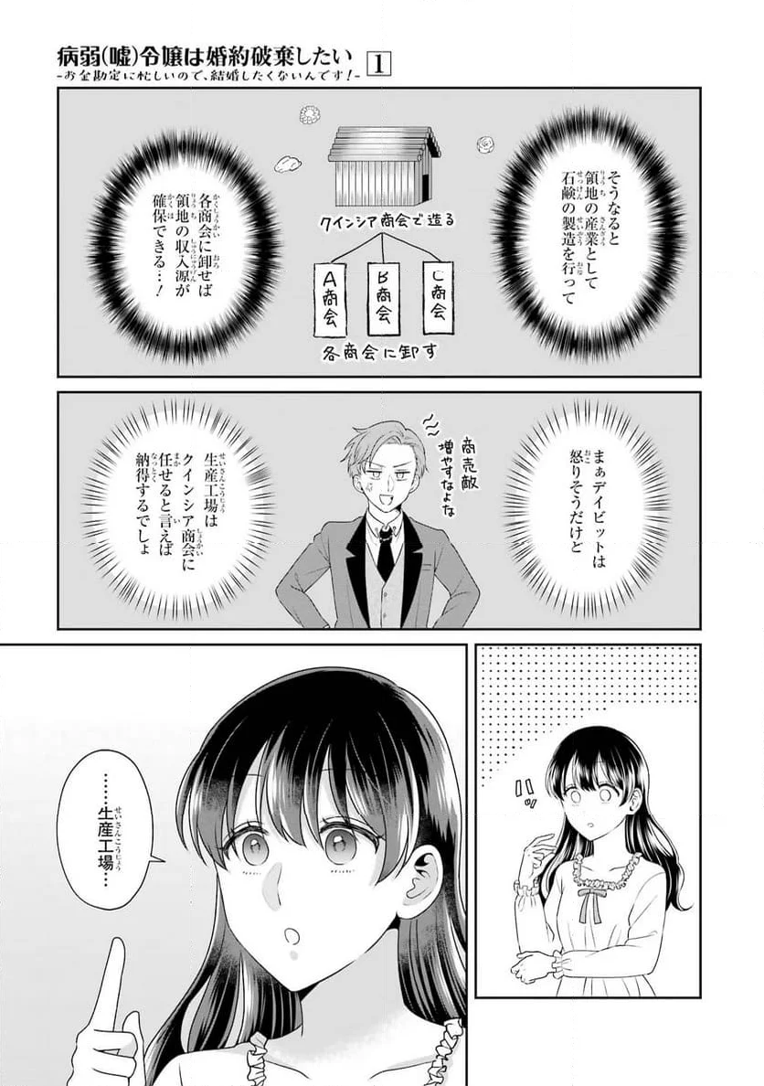 病弱(嘘)令嬢は婚約破棄したい 病弱(嘘)令嬢は婚約破棄したい～お金勘定に忙しいので、結婚したくないんです！～ 第5話 - Page 23