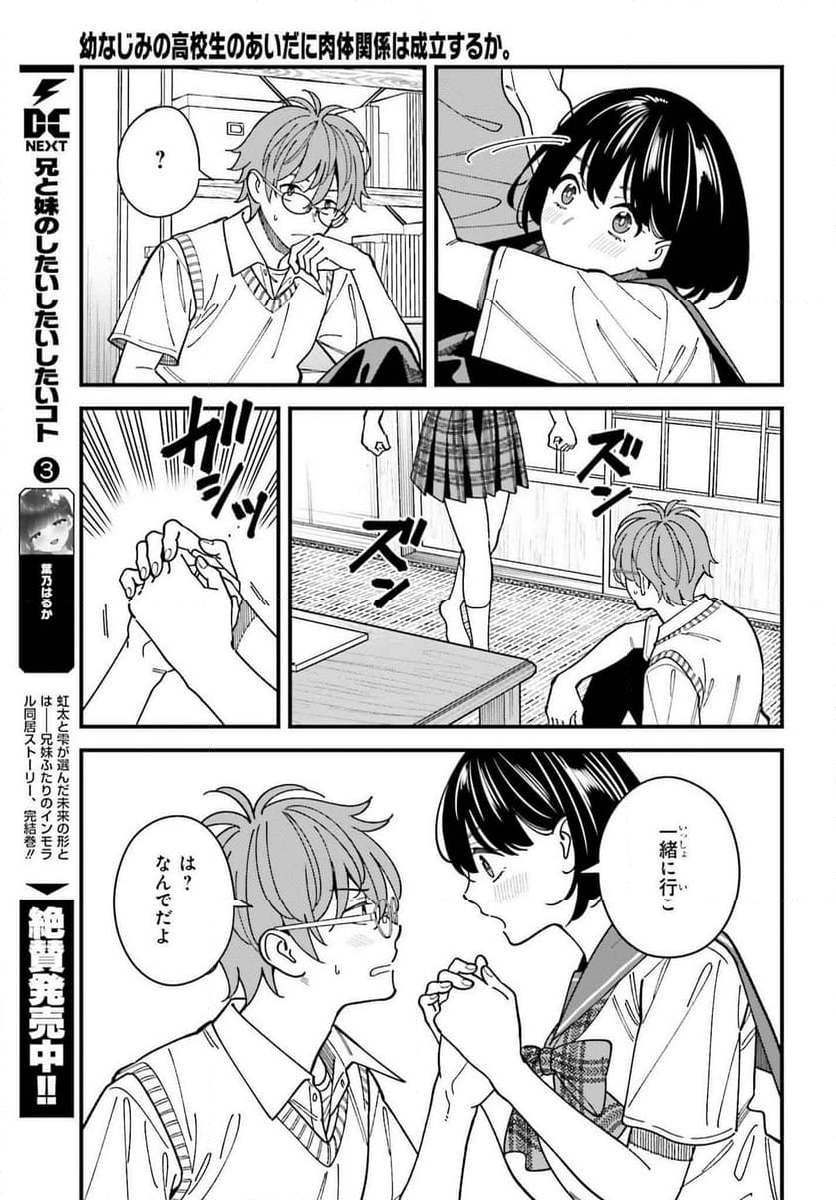 幼なじみの高校生のあいだに肉体関係は成立するか。 第4話 - Page 21