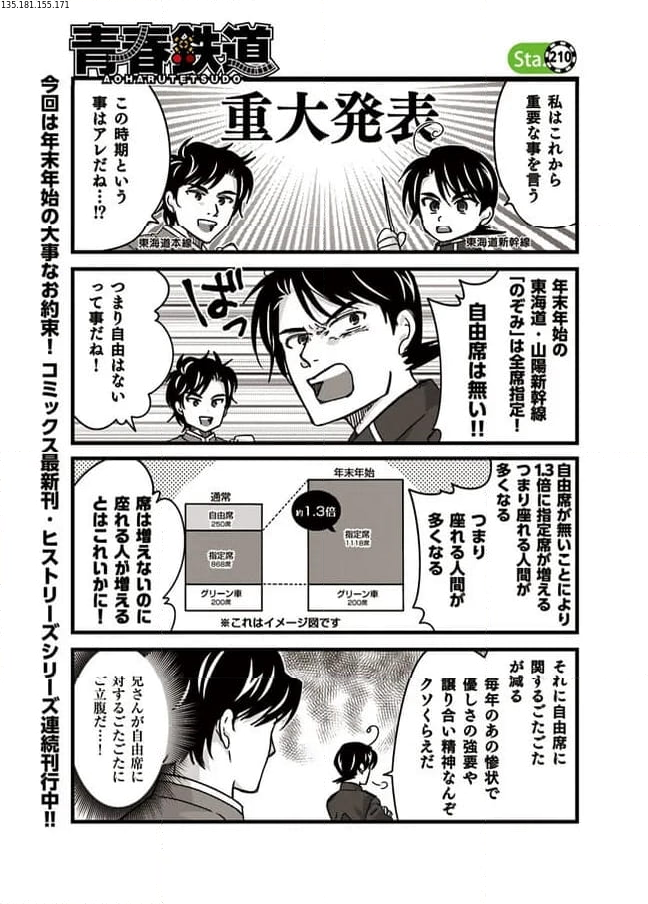 青春鉄道（株） 第210話 - Page 1