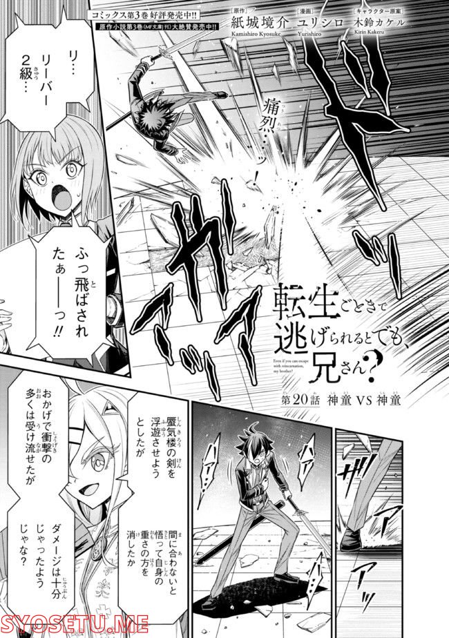 転生ごときで逃げられるとでも、兄さん？ 第20.1話 - Page 1