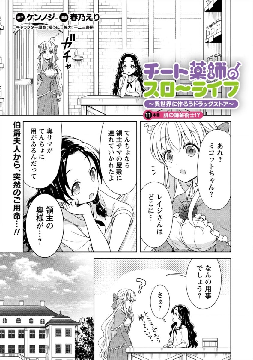 チート薬師のスローライフ異世界に作ろうドラッグストア - 第11話 - Page 1