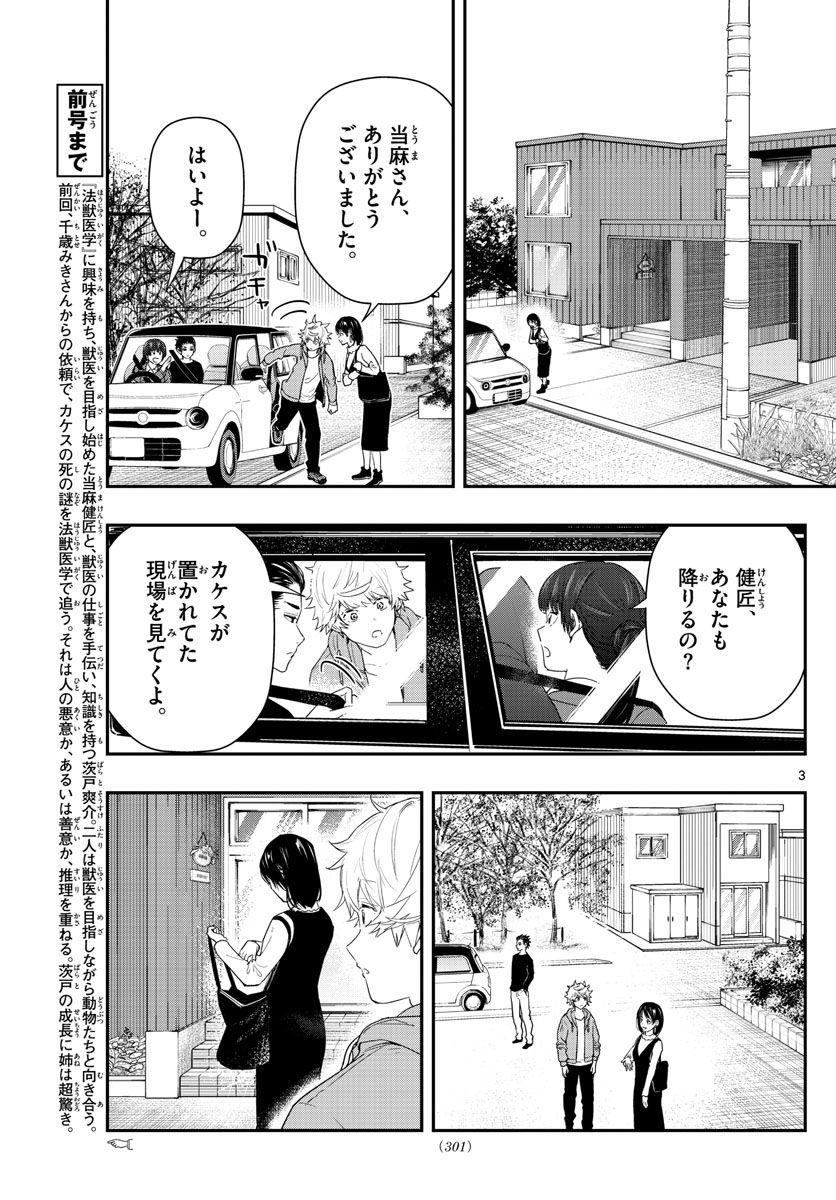 ラストカルテ　―法獣医学者 当麻健匠の記憶― 第58話 - Page 3