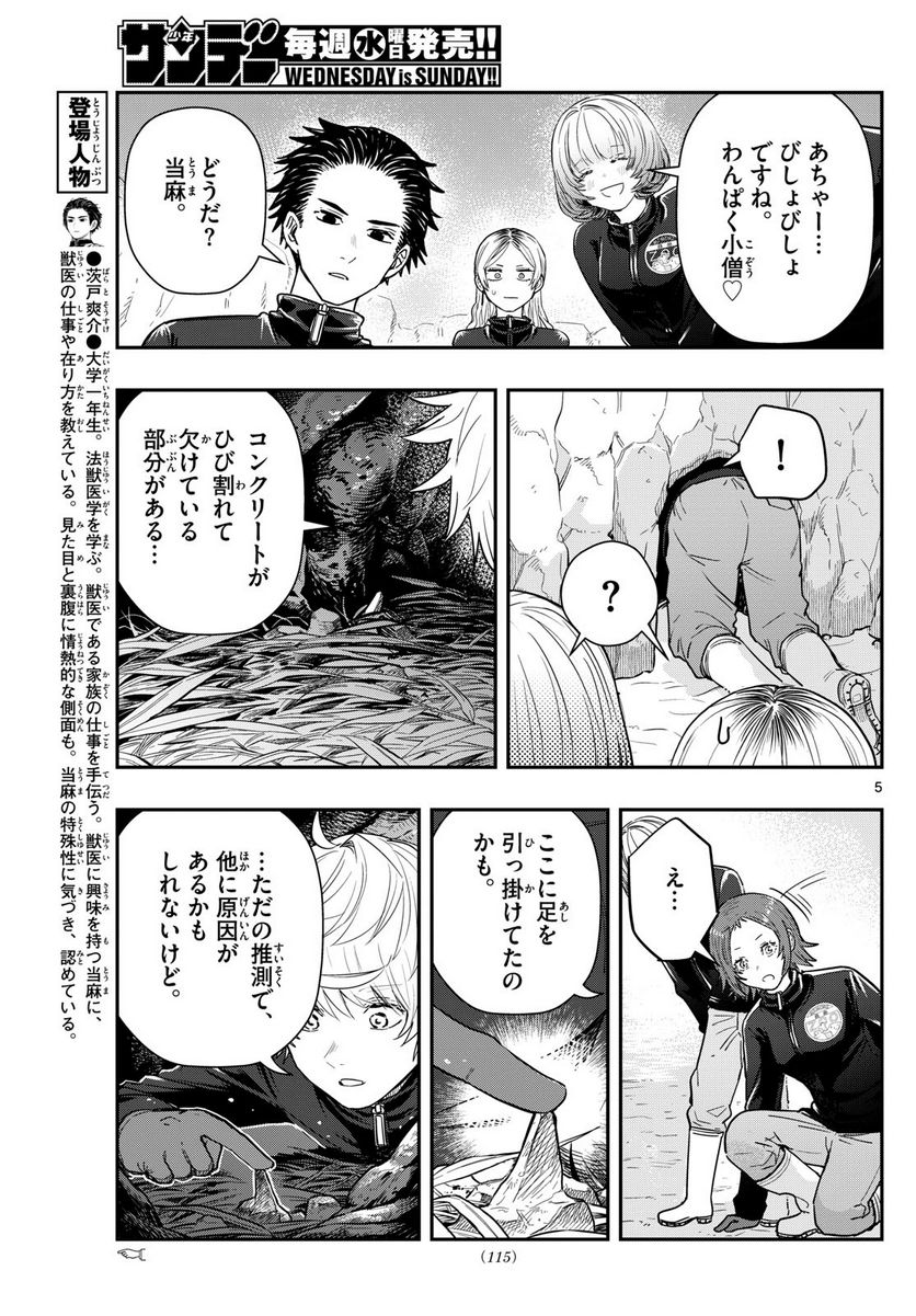 ラストカルテ　―法獣医学者 当麻健匠の記憶― 第65話 - Page 5