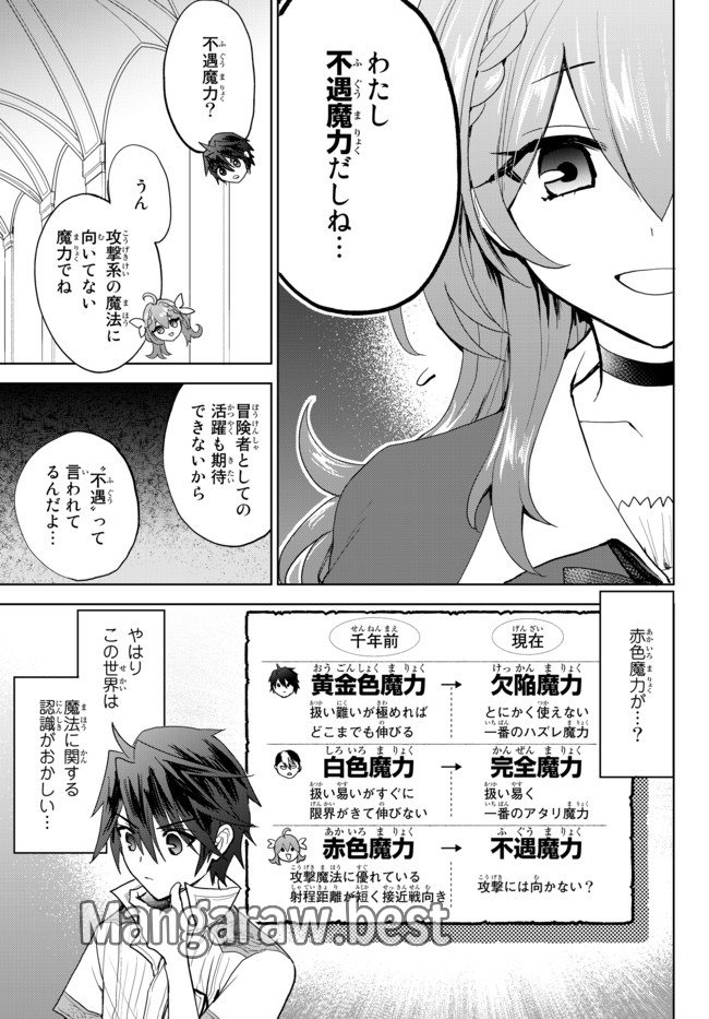 Nishuume cheat no tensei madoushi ~ Saikyou ga 1000 nengo ni tensei shitara - 第2.1話 - Page 17