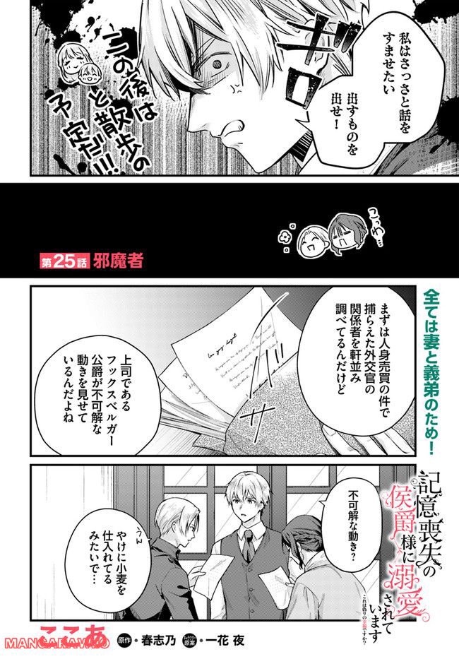 記憶喪失の侯爵様に溺愛されています これは偽りの幸福ですか？ 第25.1話 - Page 2