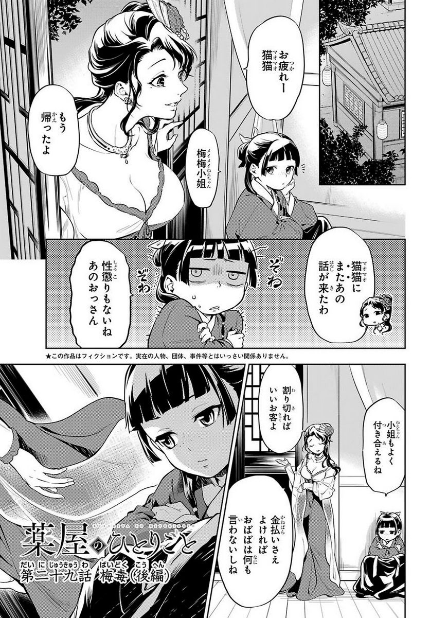 薬屋のひとりごと~猫猫の後宮謎解き手帳~ 第29.2話 - Page 1