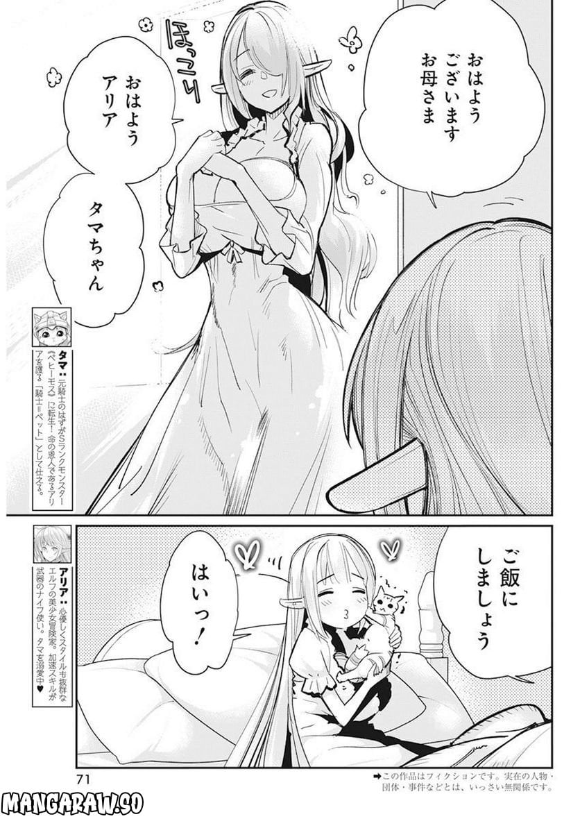 Sランクモンスターの《ベヒーモス》だけど、猫と間違われてエルフ娘の騎士(ペット)として暮らしてます 第56話 - Page 3