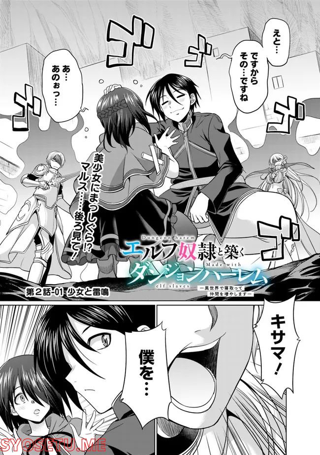 エルフ奴隷と築くダンジョンハーレム―異世界で寝取って仲間を増やします― 第2.1話 - Page 1