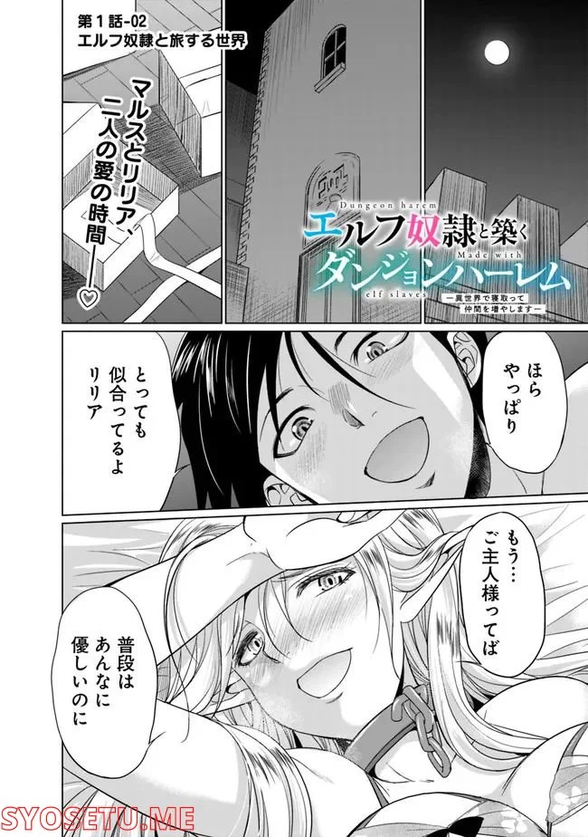 エルフ奴隷と築くダンジョンハーレム―異世界で寝取って仲間を増やします― 第1.2話 - Page 1