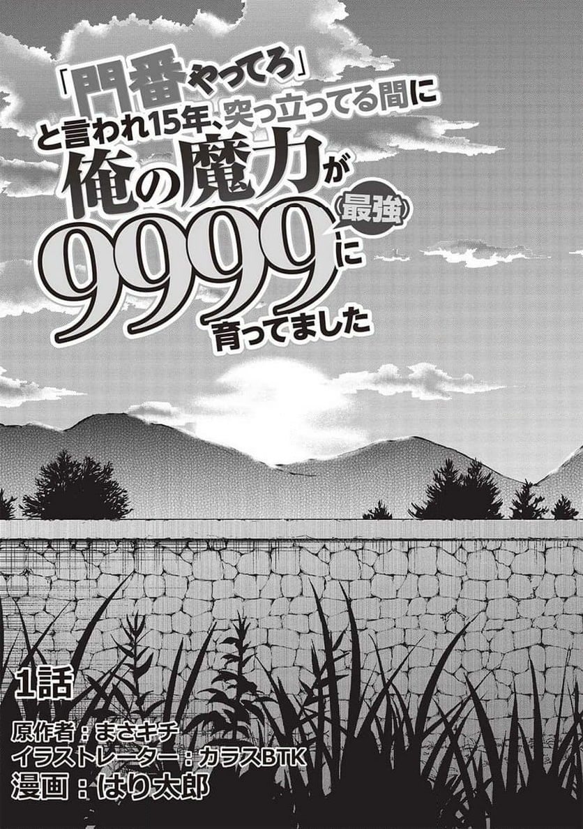 「門番やってろ」と言われ15年、突っ立ってる間に俺の魔力が9999（最強）に育ってました, 「門番やってろ」と言われ15年、突っ立ってる間に俺の魔力が9999〈最強〉に育ってました 第1話 - Page 9