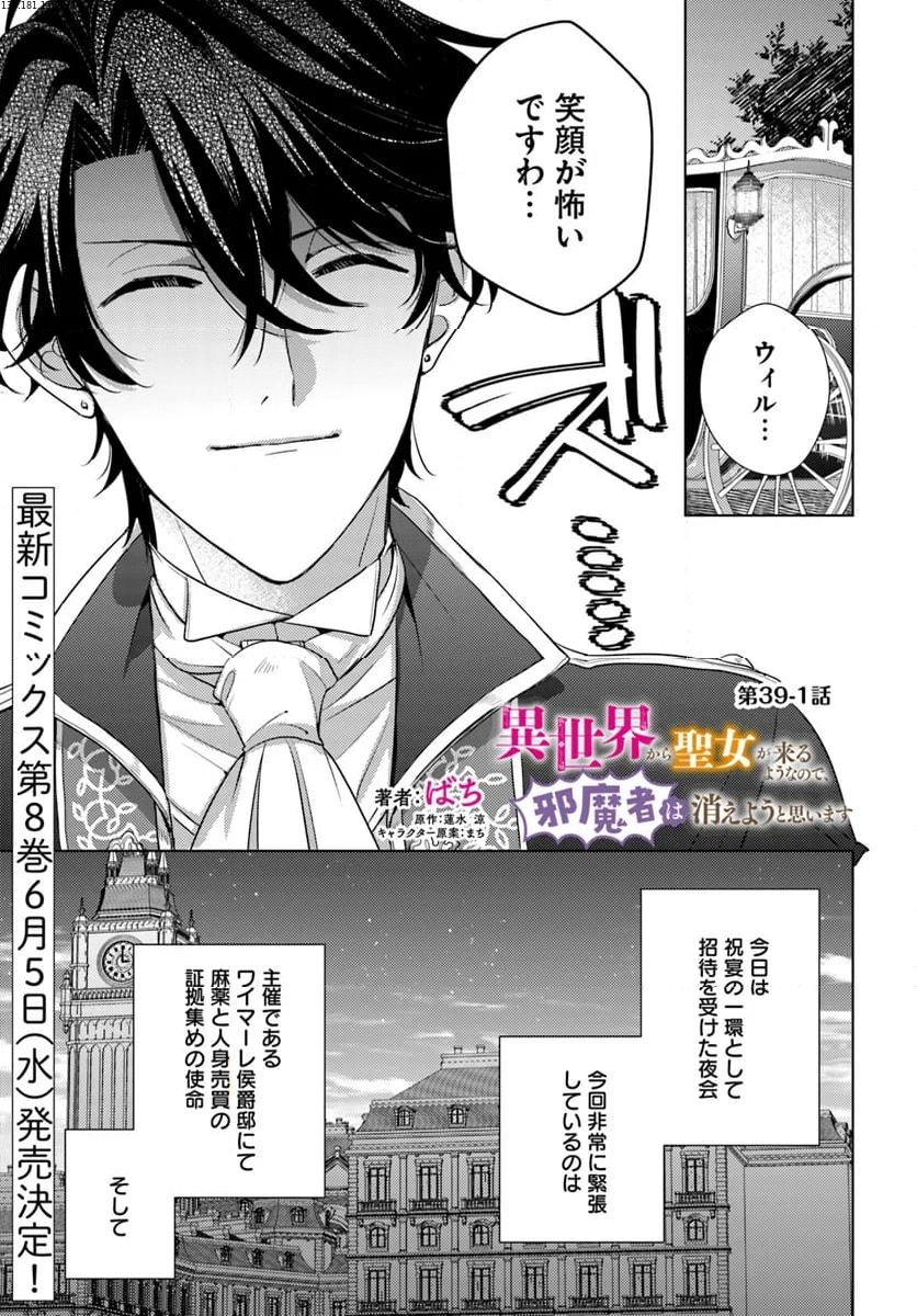 異世界から聖女が来るようなので、邪魔者は消えようと思います 第39.1話 - Page 1