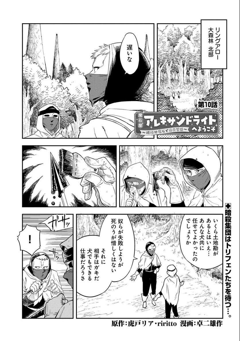 魔石屋アレキサンドライトへようこそ ～規格外魔石で商売繁盛～ 第10話 - Page 1