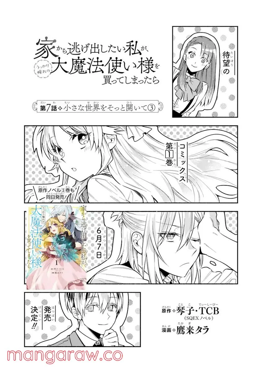 家から逃げ出したい私が、うっかり憧れの大魔法使い様を買ってしまったら - 第7話 - Page 3