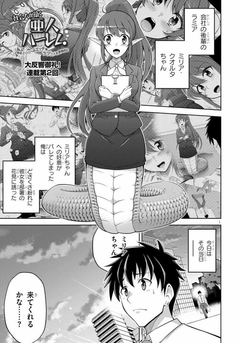 社会人が築く亜人ハーレム　糖度２００％のエッチなラブコメをあなたに 第2話 - Page 1