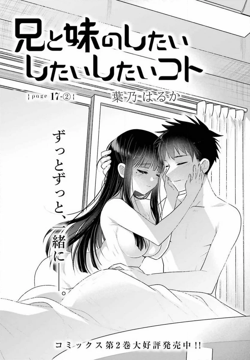 兄と妹のしたいしたいしたいコト 第17.2話 - Page 1