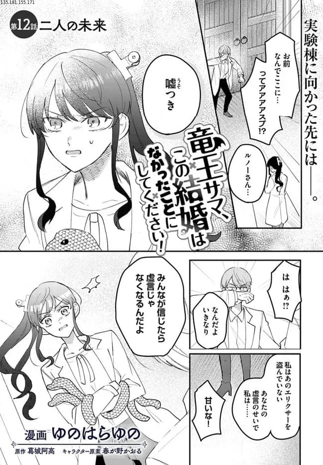 竜王サマ、この結婚はなかったことにしてください！ 第12.1話 - Page 1