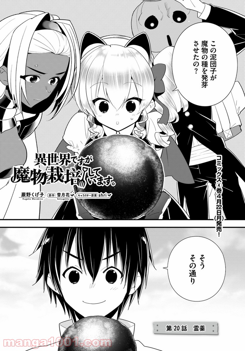 異世界ですが魔物栽培しています。 第20話 - Page 1